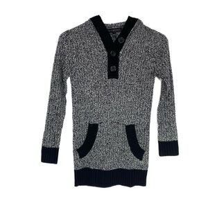 Derek Heart Girl’s Ribbed Knit Hooded Tunic Sweater